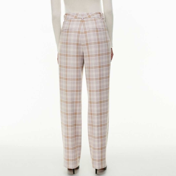 ARITZIA WILFRED Effortless Pants Plaid Purple 0 - Picture 4 of 16